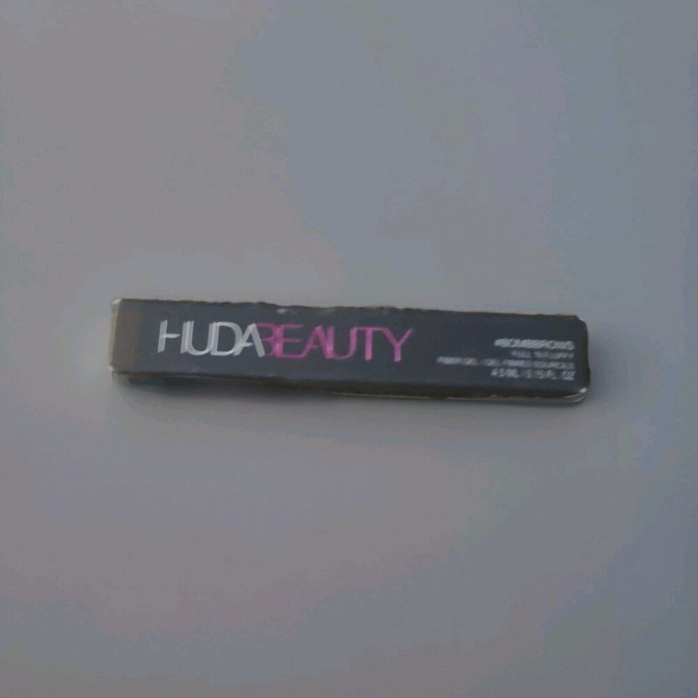New Huda Beauty Bomb Brows Full Fluffy Fiber Gel 0.15oz FULL SZ RICH BROWN